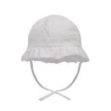 H30: White Broderie Anglaise Hat (0-24 Months)